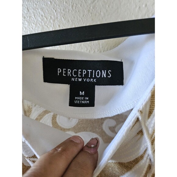 Perceptions NY Sleeveless Floral Ruched Waist Casual Dress women’s size M. - Picture 5 of 10